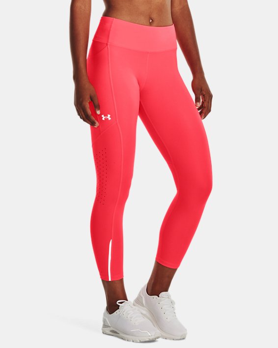 Women's UA Launch Ankle Tights, Red, pdpMainDesktop image number 0